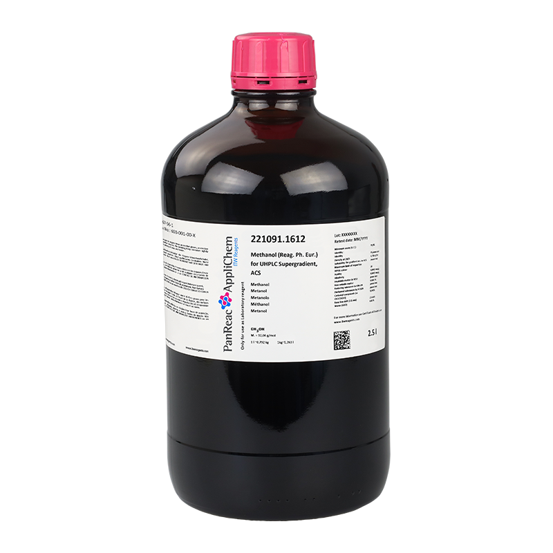 Metanol (Reag. Ph. Eur.) para grado HPLC gradiente / UHPLC supergradiente, ACS