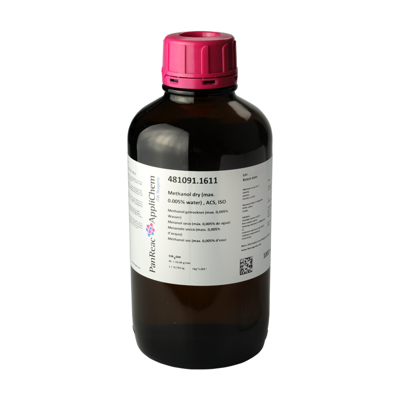 Methanol getrocknet (max. 0,005% Wasser) - Karl - Fischer - Reagenz (Reag. Ph. Eur.) , ACS, ISO