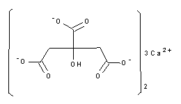 molecule for: tri-Calcio di-Citrato 4-hidrato (E-333iii, F.C.C.) grado alimentario